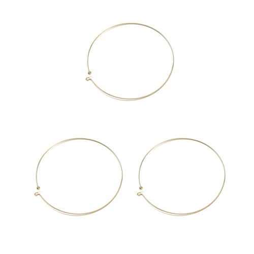 3er-Set Drahthalsband, Armband, Schmuck, tragbares Handwerk, DIY, Kunst, Handwerk, Ersatzteile, Zubehör, Gold von Mealoodiousmusea