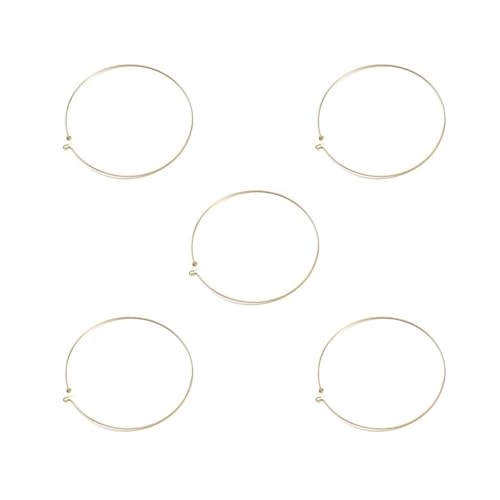 5er-Set Drahthalsband, Armband, Schmuck, tragbares Handwerk, DIY, Kunst, Handwerk, Ersatzteile, Zubehör, Gold von Mealoodiousmusea