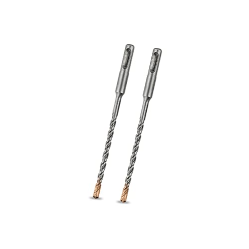 Meccion SDS Plus Hammerbohrer 6mm x 160mm x 2pcs, Professionell Betonbohrer mit 4 Hartmetall Schneiden, Ideal zum Bohren in Stein, Beton, Naturstein, Ziegelmauer von Meccion