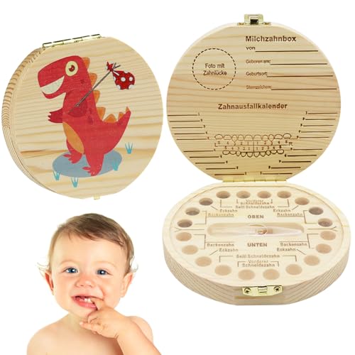 Zahnbox Holz, Zahndose, Milchzahndose, Zahnschachtel, Milchzahnbox, Zahndose Milchzähne Jungen Mädchen, Zahnbox für Milchzähne, Milchzahndose Jungen Mädchen, Baby Geschenke zur Geburt Mädchen Junge von Mecctuck