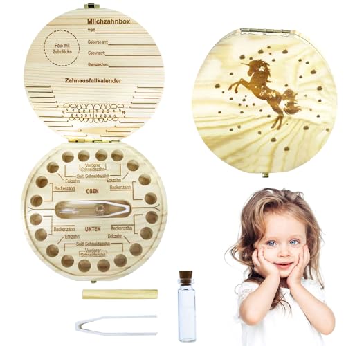 Zahndose, Zahnbox Holz, Zahndose Milchzähne, Milchzahndose, Zahndose Milchzähne Jungen Mädchen, Zahnbox für Milchzähne, Milchzahnbox Jungen Mädchen, Baby Geschenke zur Geburt Mädchen Junge von Mecctuck