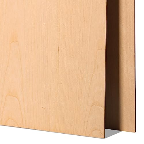 MechKit 6 Stück Unbehandeltes Holz, 3mm Dicke 12" x 12" Kirschholz Sperrholz Platten Holzbrett CNC Schneiden Bastelholz für DIY Holzarbeiten, Laserbearbeitung, Brandmalerei, Modellbau, Geschenke von MechKit