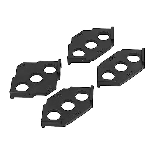 MechKit Eckradius-Routing-Vorlage, 4 C-Eckschablonen, Holzbearbeitung, Oberfräse, Trimmer-Vorlagen-Set für gerade abgeschrägte Ecken, schwarze Eckradius-Routing-Vorlage von MechKit