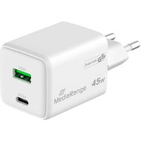 MediaRange 45W USB A/USB C Quick Charge Ladeadapter weiß, 45 Watt von MediaRange