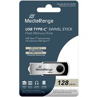 MediaRange USB-Stick schwarz, silber 128 GB von MediaRange