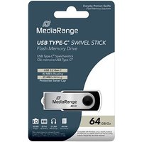 MediaRange USB-Stick schwarz, silber 64 GB von MediaRange