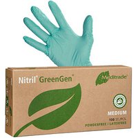 Meditrade® unisex Einmalhandschuhe Nitril® GreenGen® grün Größe M 100 St. von Meditrade®