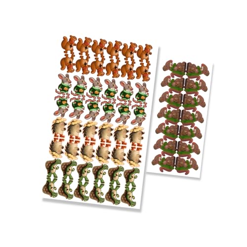 MeepleStickers MeepleSticker für Everdell | Grundspiel | Aufkleber | Zweiseitig | Holzfiguren | Spielfiguren | Brettspielen | Familienspielen | Spiele Zubehör von MeepleStickers