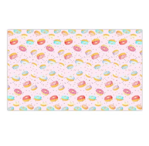 Donuts Tischdecken,Donuts Party Tablecloth 108 * 180cm Cake Table Decoration Background Disposable Tablecloth für Junge Girls Birthday Party Decoration Accessories von Meet-shop