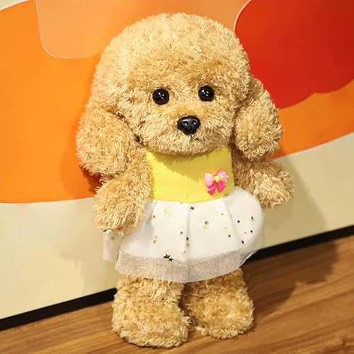 Meetiger Schöne Simulation Teddy Plüsch Spielzeug Niedliches Kleid Kleidung Teddy Hund Ausgestopft Reallife Haustier Puppe für Kinder Mädchen Geburtstagsgeschenk 28cm Armee Grün von Meetiger