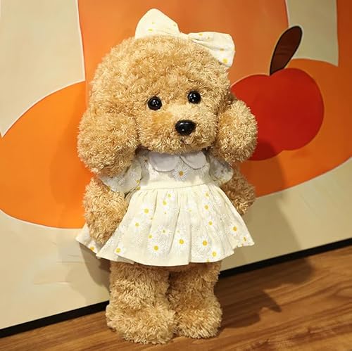 Meetiger Schöne Simulation Teddy Plüsch Spielzeug Niedliches Kleid Kleidung Teddy Hund Ausgestopft Reallife Haustier Puppe für Kinder Mädchen Geburtstagsgeschenk 28cm Himmelblau von Meetiger