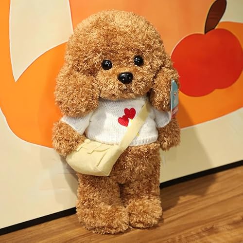 Meetiger Schöne Simulation Teddy Plüsch Spielzeug Niedliches Kleid Kleidung Teddy Hund Ausgestopft Reallife Haustier Puppe für Kinder Mädchen Geburtstagsgeschenk 28cm Mehrfarbig von Meetiger