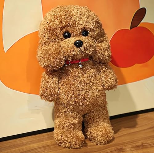 Meetiger Schöne Simulation Teddy Plüsch Spielzeug Niedliches Kleid Kleidung Teddy Hund Ausgestopft Reallife Haustier Puppe für Kinder Mädchen Geburtstagsgeschenk 28cm Rot von Meetiger