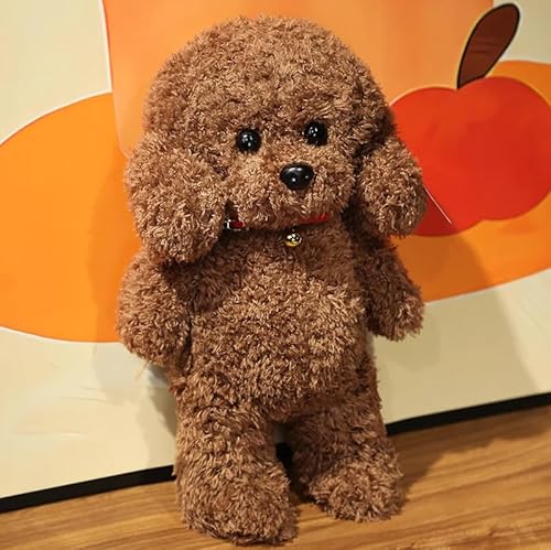 Meetiger Schöne Simulation Teddy Plüsch Spielzeug Niedliches Kleid Kleidung Teddy Hund Ausgestopft Reallife Haustier Puppe für Kinder Mädchen Geburtstagsgeschenk 28cm Schwarz von Meetiger