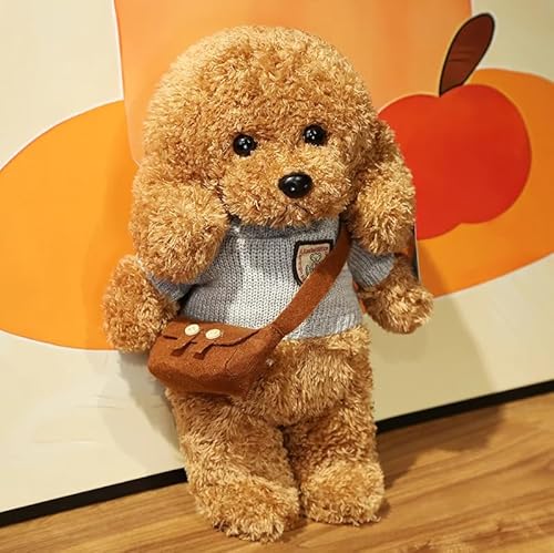 Meetiger Schöne Simulation Teddy Plüsch Spielzeug Niedliches Kleid Kleidung Teddy Hund Ausgestopft Reallife Haustier Puppe für Kinder Mädchen Geburtstagsgeschenk 28cm rosa von Meetiger