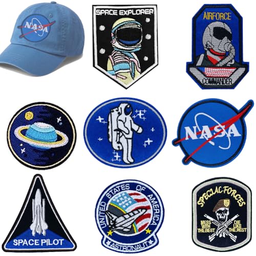 Meetlight NASA patch zum aufbügeln,NASA aufnäher bügelflicken kinder Aufbügeln für Jacken, Jeans, Rucksäcke, Kleidung von Meetlight