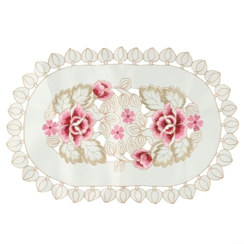 Bestickte Spitzenstoff-Tischsets mit Blumenmuster für besondere Anlässe und Abendessen (1#) von MeevrgR