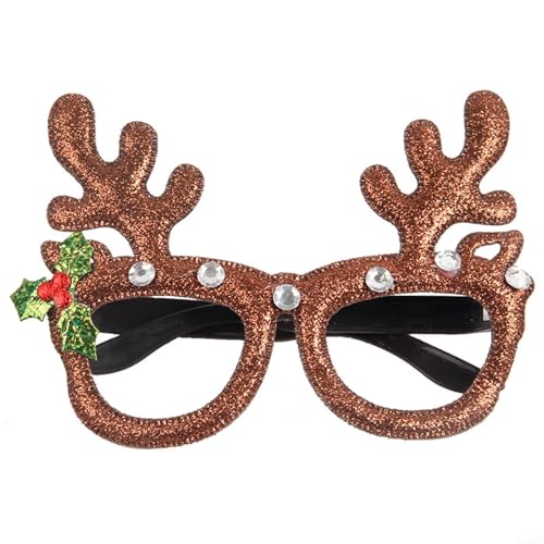 MeevrgR Kreative Weihnachtsrequisiten, funkelnde Brille mit Weihnachtsmann und Freunden, ein Muss für Ihre Urlaubsveranstaltungen und Fotos (Nr. 2) von MeevrgR