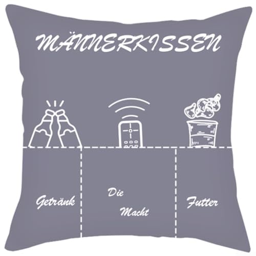 Sofa Accessoire Kreativer Kissenbezug mit Tasche für Snacks und Handys, gemütliches Design aus kurzem Plüschstoff (A) von MeevrgR