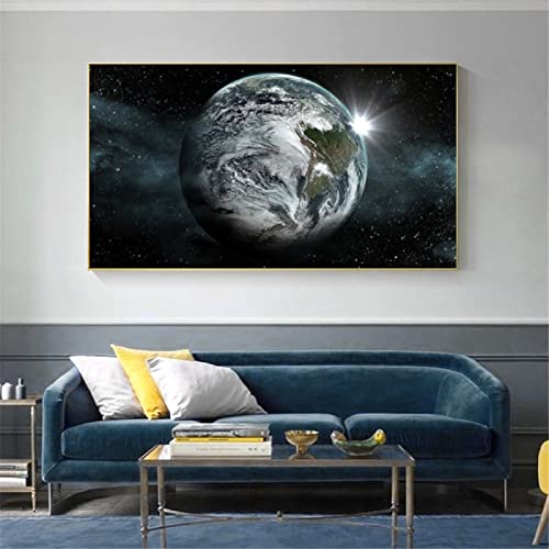 5D Diamond Painting Set,DIY Full Drill Diamant Painting Bilder Groß,Cross Stickerei Malerei Kits für Erwachsene,Kristall Leinwand Kunst und Handwerk Malerei,Home Wand Décor-Erde,Round Drill,40x80cm von Mefooge