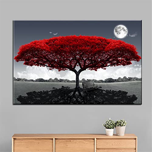 Mefooge Diamond Painting Baum,5D Diamant Painting Set,Diamond Painting Bilder Groß,Diamant Malerei Malen Nach Zahlen Kristall Stickerei Set,für Erwachsene Home Wanddekoration,Square Drill,50x150cm von Mefooge