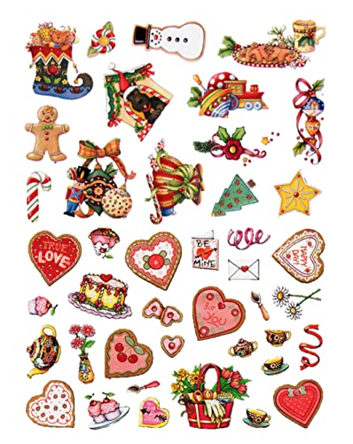 Mary Engelbreit Weihnachts- und Valentinstag-Sticker (Happy Day, 42 Sticker, 1 Bogen) von Meggan's Warehouse