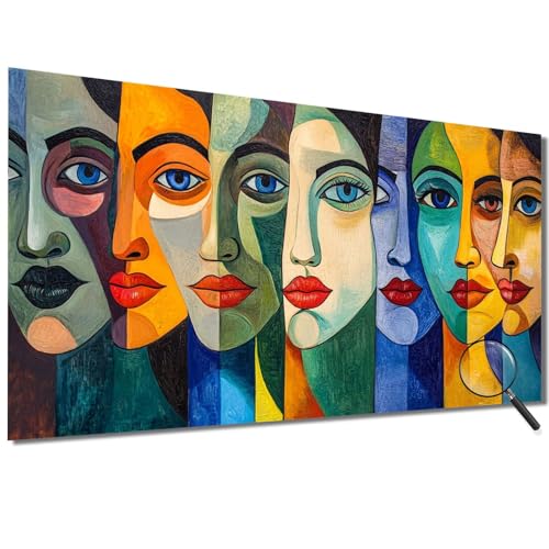 Malen Nach Zahlen Erwachsene Abstrakt Malen Nach Zahlen Frau Malen Nach Zahlen ab 7 Jahre Mädchen, DIY Bastelset Erwachsene mit Pinseln und Acrylfarbe für Deko, Geschenke für Frauen 40x80cm-1W650 von Meiaiao