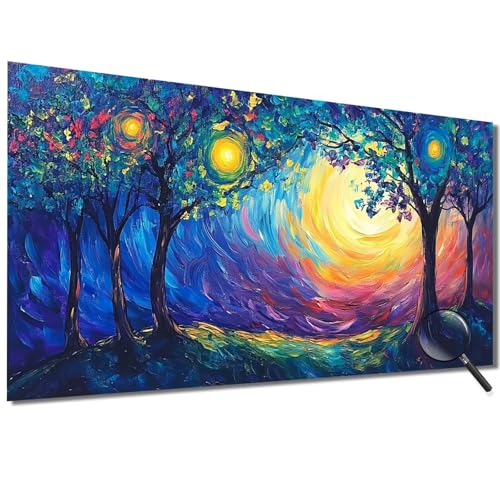 Malen Nach Zahlen Erwachsene Abstrakt Malen Nach Zahlen Landschaft Malen Nach Zahlen ab 7 Jahre Mädchen,DIY Bastelset Erwachsene mit Pinseln und Acrylfarbe für Deko,Geschenke für Frauen 70x140cm-1W615 von Meiaiao