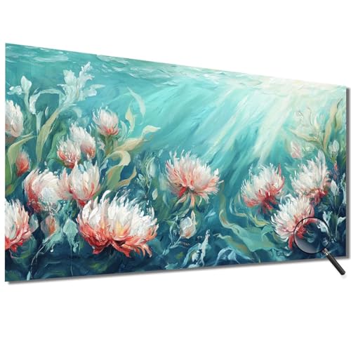 Malen Nach Zahlen Erwachsene Blume Malen Nach Zahlen Meeresboden Malen Nach Zahlen ab 7 Jahre Mädchen, DIY Bastelset Erwachsene mit Pinseln und Acrylfarbe für Deko, Geschenke für Frauen 80x160cm-1W429 von Meiaiao