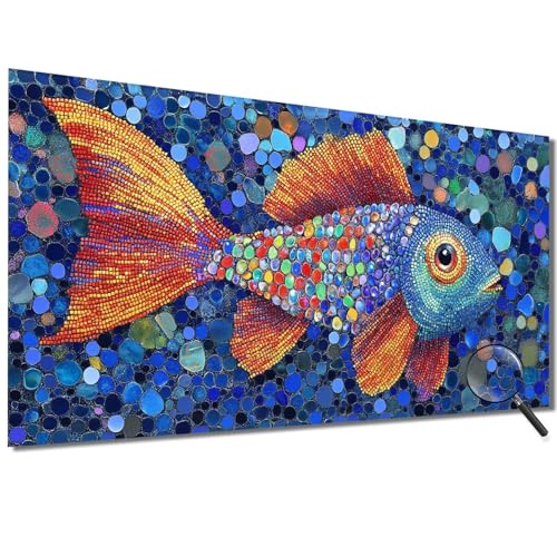 Malen Nach Zahlen Erwachsene Farbe Malen Nach Zahlen Fisch Malen Nach Zahlen ab 7 Jahre Mädchen, DIY Bastelset Erwachsene mit Pinseln und Acrylfarbe für Deko, Geschenke für Frauen 80x160cm-1W562 von Meiaiao