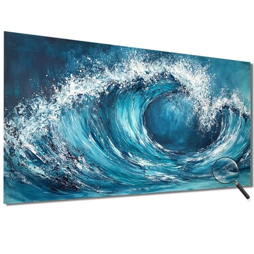 Malen Nach Zahlen Erwachsene Groß 100x200cm Meer, Malen Nach Zahlen Blau Malen Nach Zahlen Kinder, DIY Handgemalt Ölgemälde Leinwand Kreativ Set für Erwachsene, Geschenke für Frauen/Männer-1W699 von Meiaiao