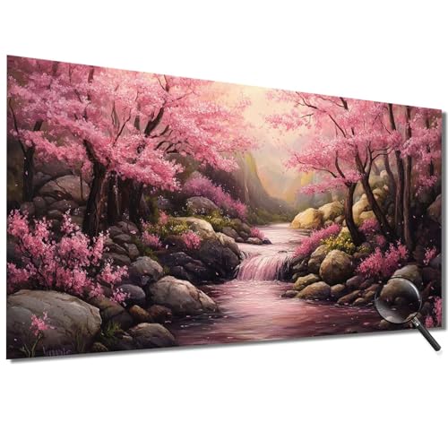 Malen Nach Zahlen Erwachsene Groß 30x60cm Landschaft, Malen Nach Zahlen Fallen Malen Nach Zahlen Kinder, DIY Handgemalt Ölgemälde Leinwand Kreativ Set für Erwachsene, Geschenke für Frauen/Männer-1W611 von Meiaiao