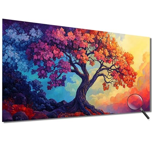 Malen Nach Zahlen Erwachsene Groß 70x140cm Baum, Malen Nach Zahlen Landschaft Malen Nach Zahlen Kinder, DIY Handgemalt Ölgemälde Leinwand Kreativ Set für Erwachsene, Geschenke für Frauen/Männer-1W418 von Meiaiao