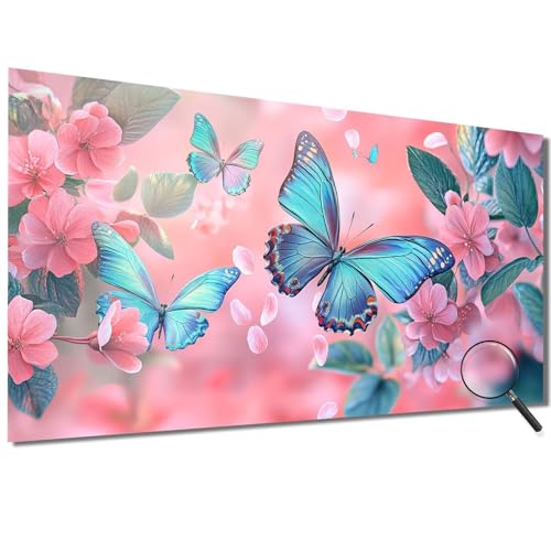 Malen Nach Zahlen Erwachsene Groß 70x140cm Blume, Malen Nach Zahlen Schmetterling Paint by Numbers Kids, DIY Handgemalt Ölgemälde Leinwand Kreativ Set für Erwachsene, Geschenke für Frauen/Männer-1W643 von Meiaiao