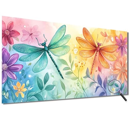 Malen Nach Zahlen Erwachsene Groß 80x160cm Libelle, Malen Nach Zahlen Blume Malen Nach Zahlen Kinder, DIY Handgemalt Ölgemälde Leinwand Kreativ Set für Erwachsene, Geschenke für Frauen/Männer-1W626 von Meiaiao