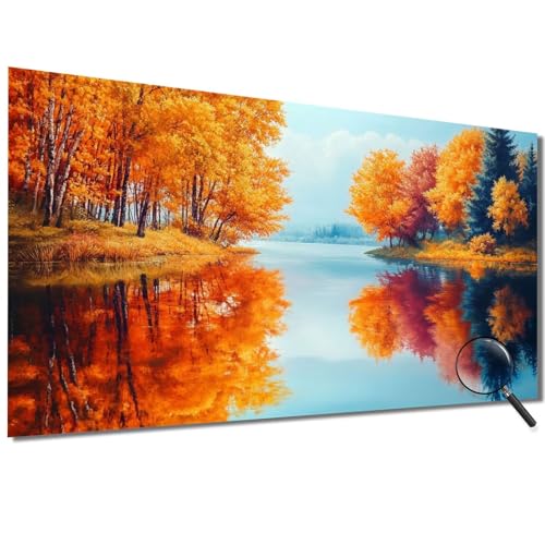 Malen Nach Zahlen Erwachsene Herbst Malen Nach Zahlen Landschaft Malen Nach Zahlen ab 7 Jahre Mädchen, DIY Bastelset Erwachsene mit Pinseln und Acrylfarbe für Deko, Geschenke für Frauen 60x120cm-1W586 von Meiaiao