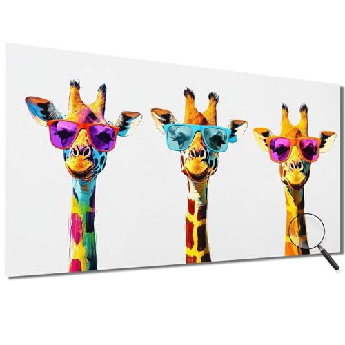 Malen Nach Zahlen Erwachsene Karikatur Malen Nach Zahlen Giraffe Malen Nach Zahlen ab 7 Jahre Mädchen, DIY Bastelset Erwachsene mit Pinseln und Acrylfarbe für Deko, Geschenke für Frauen 70x140cm-1W455 von Meiaiao