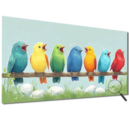 Malen Nach Zahlen Erwachsene Karikatur Malen Nach Zahlen Vogel Malen Nach Zahlen ab 7 Jahre Mädchen, DIY Bastelset Erwachsene mit Pinseln und Acrylfarbe für Deko, Geschenke für Frauen 70x140cm-1W661 von Meiaiao