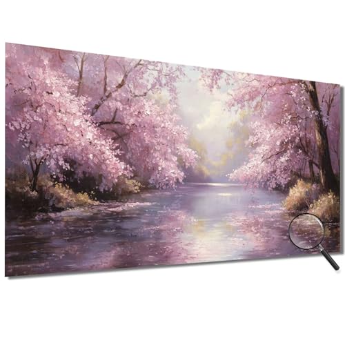 Malen Nach Zahlen Erwachsene Landschaft Malen Nach Zahlen Baum Malen Nach Zahlen ab 7 Jahre Mädchen, DIY Bastelset Erwachsene mit Pinseln und Acrylfarbe für Deko, Geschenke für Frauen 70x140cm-1W444 von Meiaiao