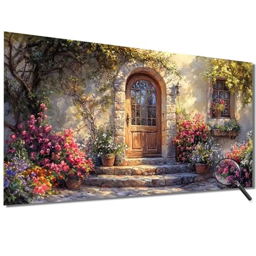 Malen Nach Zahlen Erwachsene Landschaft Malen Nach Zahlen Blume Malen Nach Zahlen ab 7 Jahre Mädchen, DIY Bastelset Erwachsene mit Pinseln und Acrylfarbe für Deko, Geschenke für Frauen 100x200cm-1W95 von Meiaiao