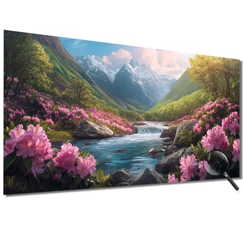 Malen Nach Zahlen Erwachsene Landschaft Malen Nach Zahlen Blume Malen Nach Zahlen ab 7 Jahre Mädchen, DIY Bastelset Erwachsene mit Pinseln und Acrylfarbe für Deko, Geschenke für Frauen 100x200cm-1W101 von Meiaiao