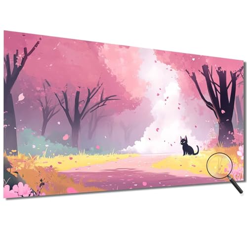 Malen Nach Zahlen Erwachsene Landschaft Malen Nach Zahlen Katze Malen Nach Zahlen ab 7 Jahre Mädchen, DIY Bastelset Erwachsene mit Pinseln und Acrylfarbe für Deko, Geschenke für Frauen 80x160cm-1W543 von Meiaiao