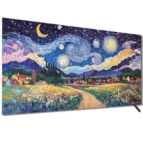 Malen Nach Zahlen Erwachsene Landschaft Malen Nach Zahlen Sternenhimmel Malen Nach Zahlen ab 7 Jahre,Bastelset Erwachsene mit Pinseln und Acrylfarbe für Deko,Geschenke für Frauen 80x160cm-1W477 von Meiaiao