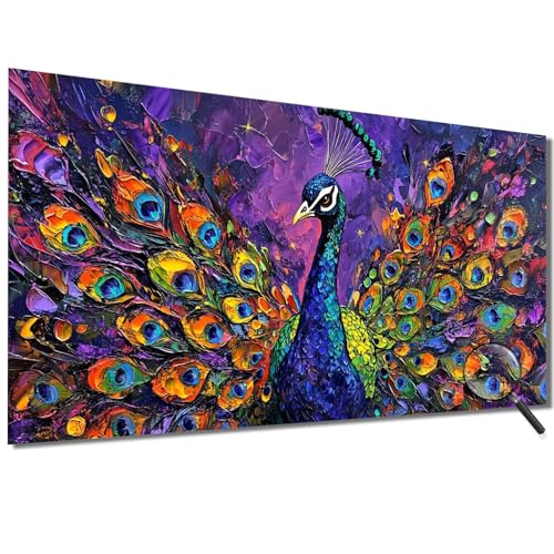 Malen Nach Zahlen Erwachsene Pfau Malen Nach Zahlen Lila Malen Nach Zahlen ab 7 Jahre Mädchen, DIY Bastelset Erwachsene mit Pinseln und Acrylfarbe für Zimmer Deko, Geschenke für Frauen 40x80cm-1W665 von Meiaiao