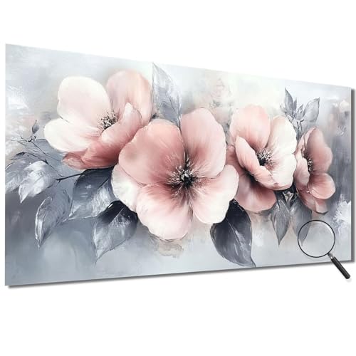 Malen Nach Zahlen Erwachsene Rosa Malen Nach Zahlen Blumen Malen Nach Zahlen ab 7 Jahre Mädchen, DIY Bastelset Erwachsene mit Pinseln und Acrylfarbe für Deko, Geschenke für Frauen 80x160cm-1W464 von Meiaiao