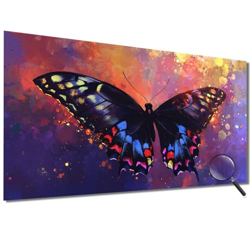 Malen Nach Zahlen Erwachsene Schmetterling Malen Nach Zahlen Bunt Malen Nach Zahlen ab 7 Jahre Mädchen,DIY Bastelset Erwachsene mit Pinseln und Acrylfarbe für Deko,Geschenke für Frauen 100x200cm-1W26 von Meiaiao