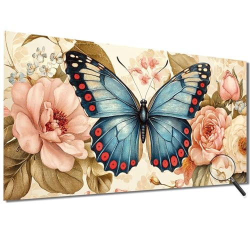 Malen Nach Zahlen Erwachsene Schmetterling Malen Nach Zahlen Pfingstrosenblume Malen Nach Zahlen ab 7 Jahre,Bastelset Erwachsene mit Pinseln und Acrylfarbe für Deko,Geschenke für Frauen 100x200cm-1W60 von Meiaiao