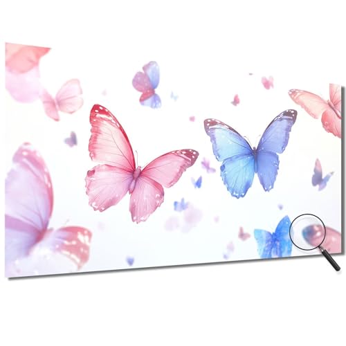 Malen Nach Zahlen Erwachsene Schmetterling Malen Nach Zahlen Rosa Malen Nach Zahlen ab 7 Jahre Mädchen,DIY Bastelset Erwachsene mit Pinseln und Acrylfarbe für Deko,Geschenke für Frauen 70x140cm-1W709 von Meiaiao