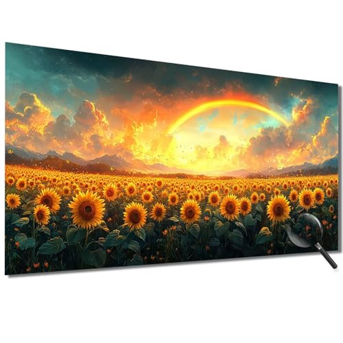 Malen Nach Zahlen Erwachsene Sonnenblume Malen Nach Zahlen Landschaft Malen Nach Zahlen ab 7 Jahre Mädchen, Bastelset Erwachsene mit Pinseln und Acrylfarbe für Deko,Geschenke für Frauen 100x200cm-1W45 von Meiaiao