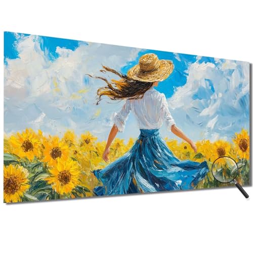 Malen Nach Zahlen Erwachsene Sonnenblume Malen Nach Zahlen Mädchen Malen Nach Zahlen ab 7 Jahre Mädchen,DIY Bastelset Erwachsene mit Pinseln und Acrylfarbe für Deko,Geschenke für Frauen 80x160cm-1W463 von Meiaiao